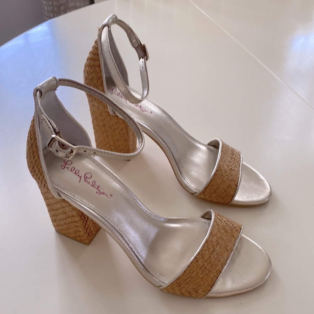 Lilly Pulitzer straw heels